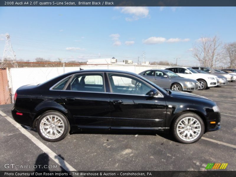 Brilliant Black / Black 2008 Audi A4 2.0T quattro S-Line Sedan