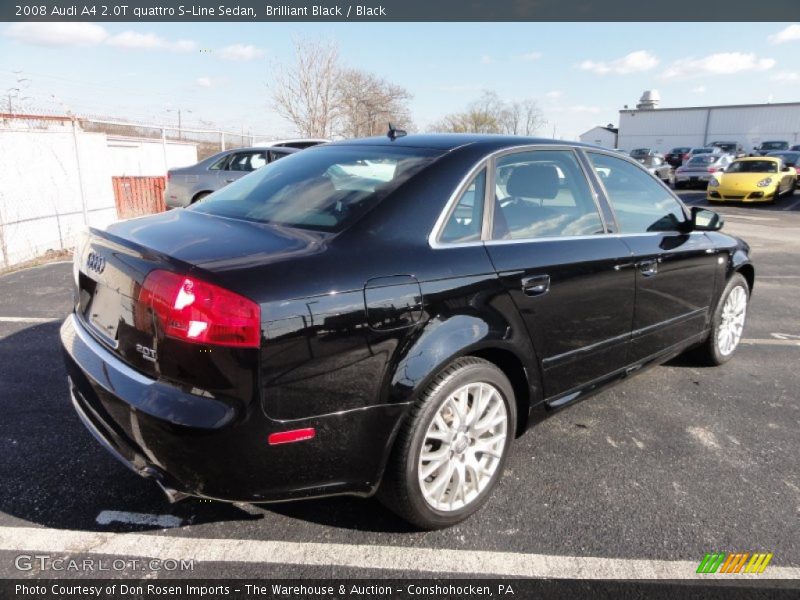 Brilliant Black / Black 2008 Audi A4 2.0T quattro S-Line Sedan
