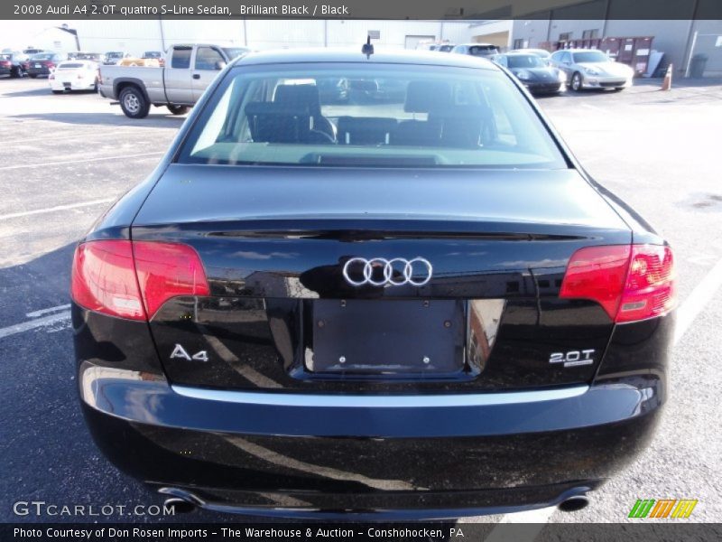 Brilliant Black / Black 2008 Audi A4 2.0T quattro S-Line Sedan