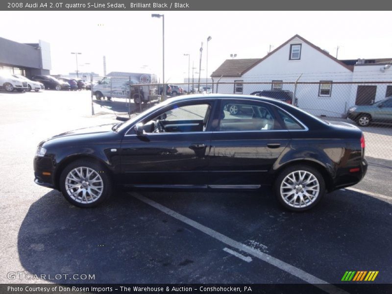 Brilliant Black / Black 2008 Audi A4 2.0T quattro S-Line Sedan