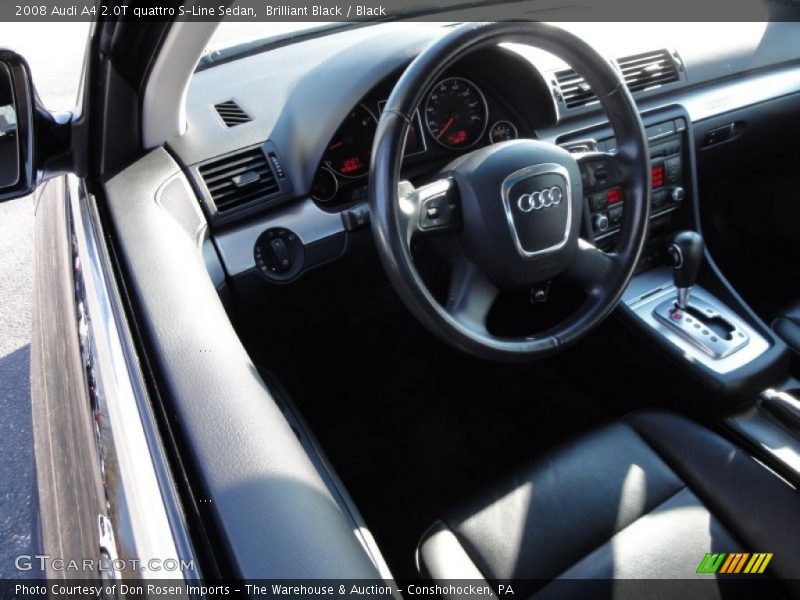 Brilliant Black / Black 2008 Audi A4 2.0T quattro S-Line Sedan