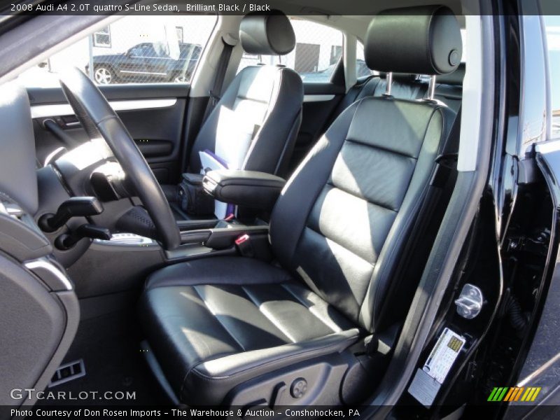 Brilliant Black / Black 2008 Audi A4 2.0T quattro S-Line Sedan
