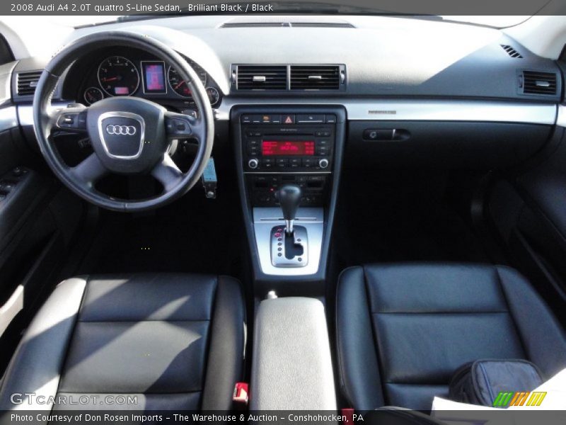 Brilliant Black / Black 2008 Audi A4 2.0T quattro S-Line Sedan