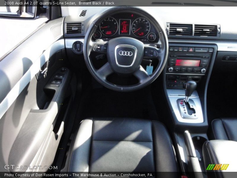 Brilliant Black / Black 2008 Audi A4 2.0T quattro S-Line Sedan