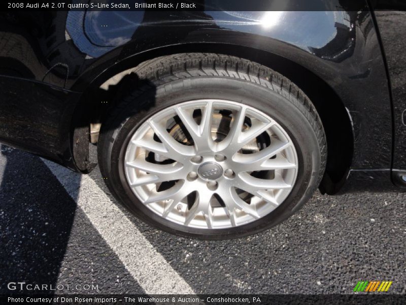 Brilliant Black / Black 2008 Audi A4 2.0T quattro S-Line Sedan