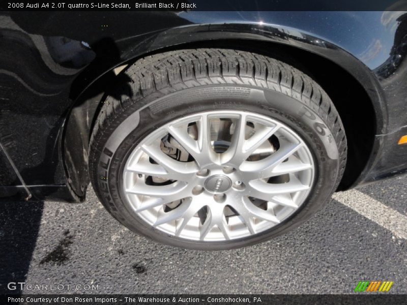 Brilliant Black / Black 2008 Audi A4 2.0T quattro S-Line Sedan