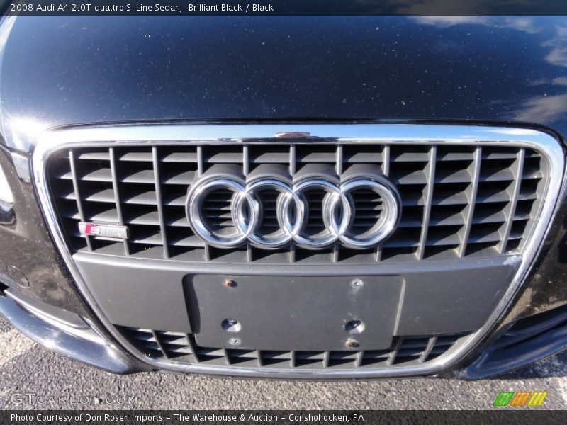Brilliant Black / Black 2008 Audi A4 2.0T quattro S-Line Sedan