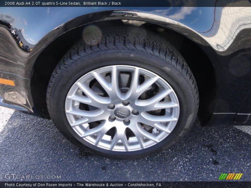 Brilliant Black / Black 2008 Audi A4 2.0T quattro S-Line Sedan