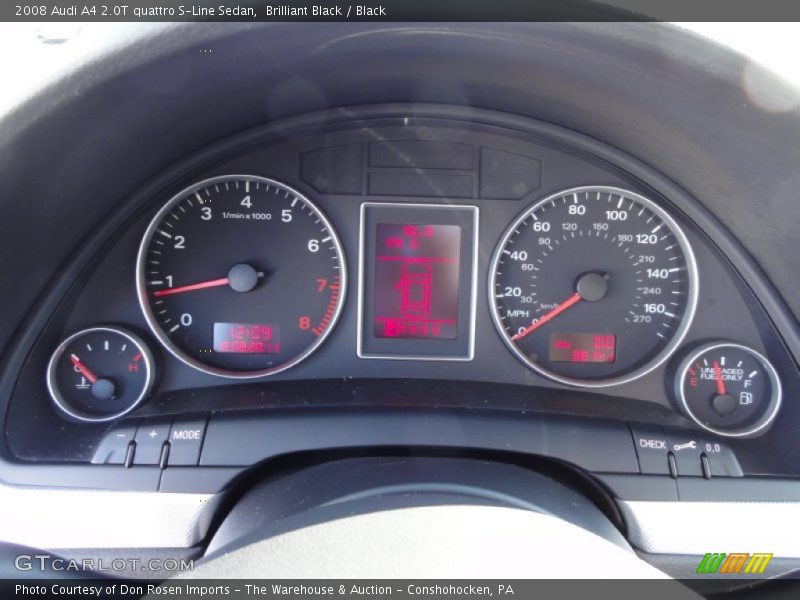 Brilliant Black / Black 2008 Audi A4 2.0T quattro S-Line Sedan