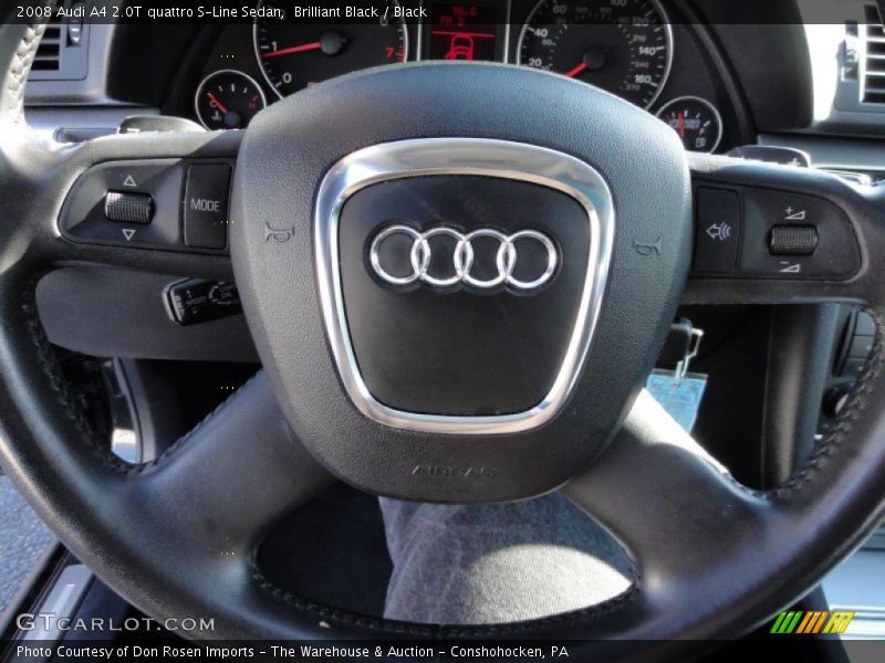Brilliant Black / Black 2008 Audi A4 2.0T quattro S-Line Sedan