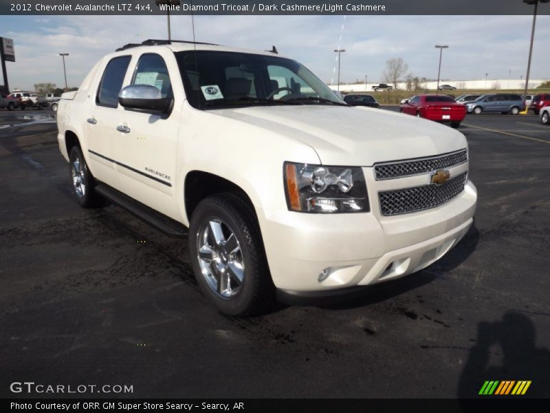 White Diamond Tricoat / Dark Cashmere/Light Cashmere 2012 Chevrolet Avalanche LTZ 4x4