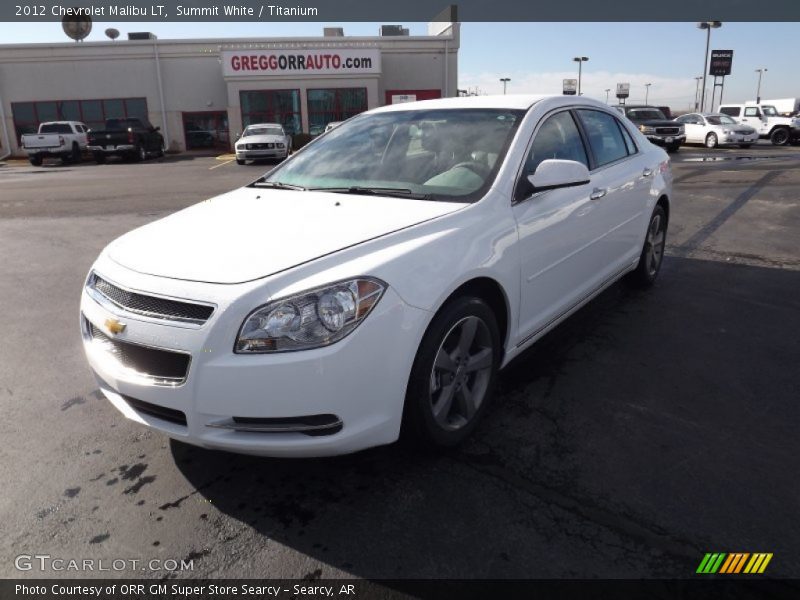 Summit White / Titanium 2012 Chevrolet Malibu LT
