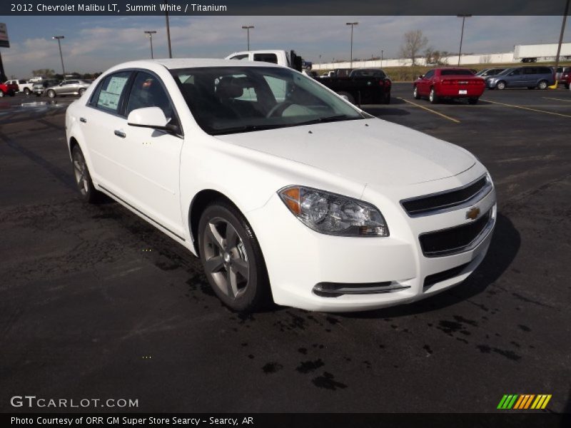 Summit White / Titanium 2012 Chevrolet Malibu LT