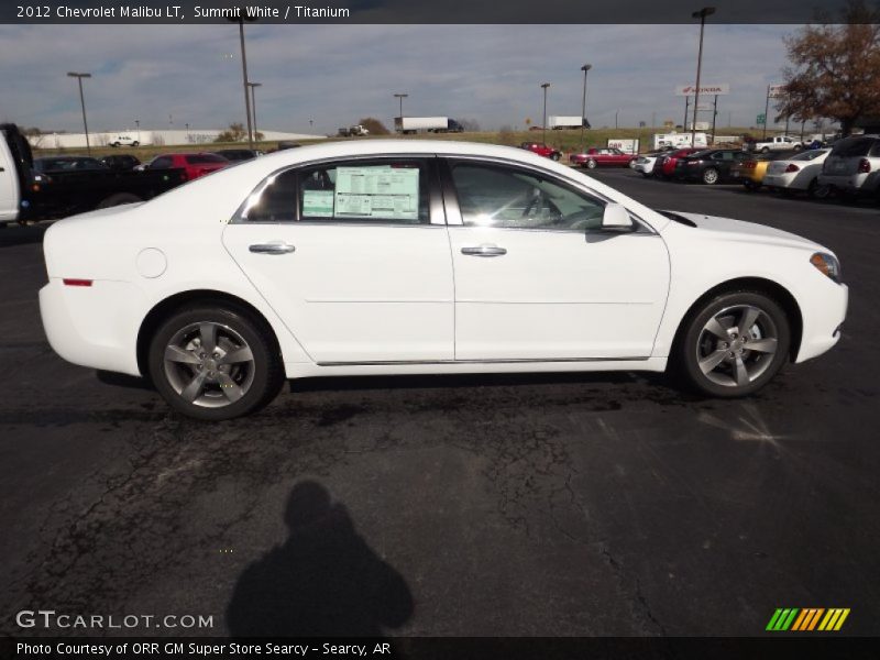 Summit White / Titanium 2012 Chevrolet Malibu LT