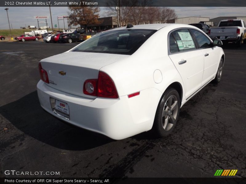 Summit White / Titanium 2012 Chevrolet Malibu LT
