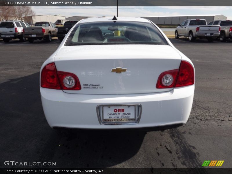 Summit White / Titanium 2012 Chevrolet Malibu LT