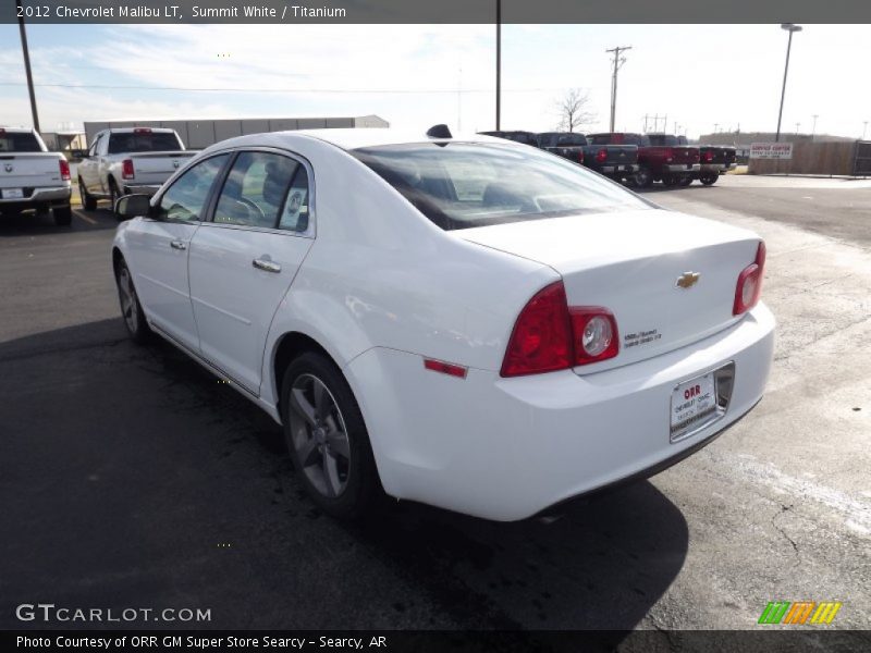 Summit White / Titanium 2012 Chevrolet Malibu LT
