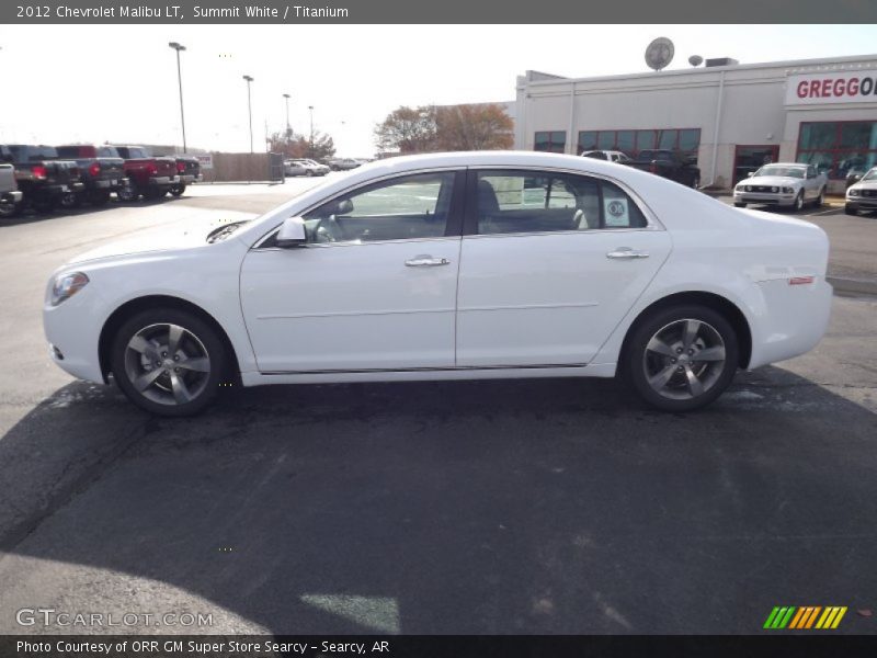 Summit White / Titanium 2012 Chevrolet Malibu LT