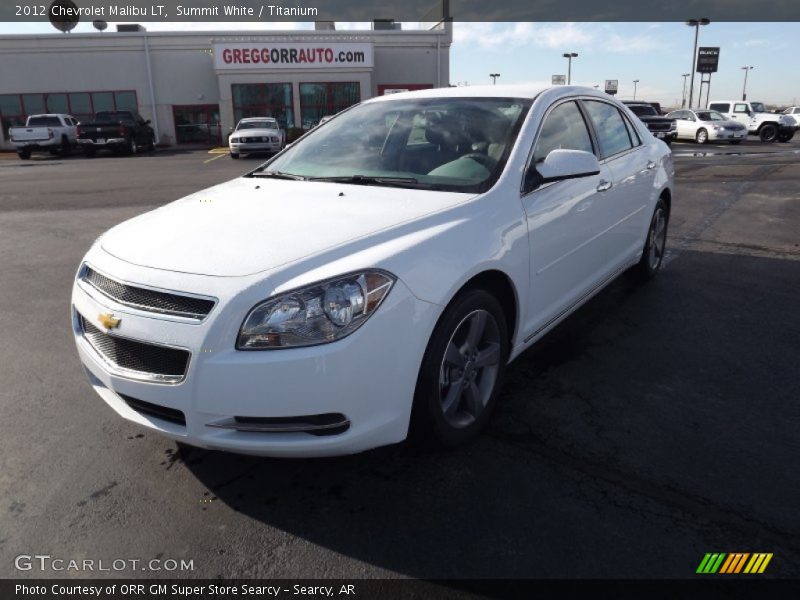 Summit White / Titanium 2012 Chevrolet Malibu LT
