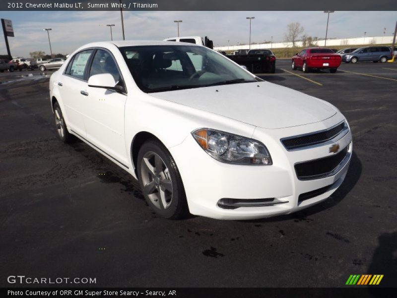 Summit White / Titanium 2012 Chevrolet Malibu LT