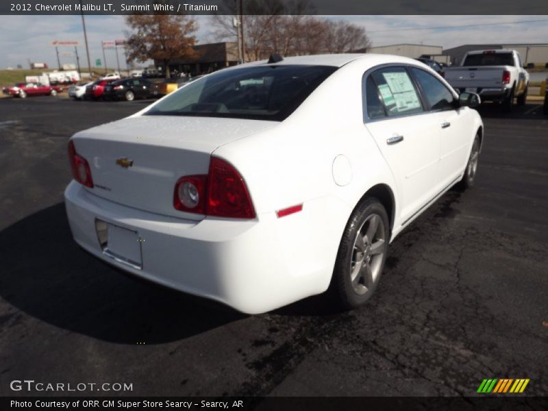 Summit White / Titanium 2012 Chevrolet Malibu LT