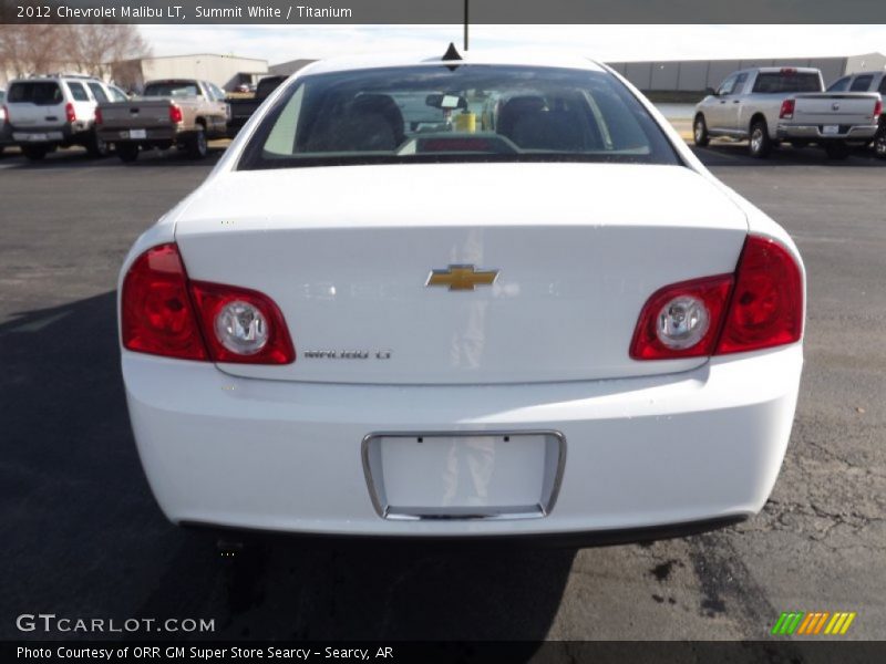 Summit White / Titanium 2012 Chevrolet Malibu LT