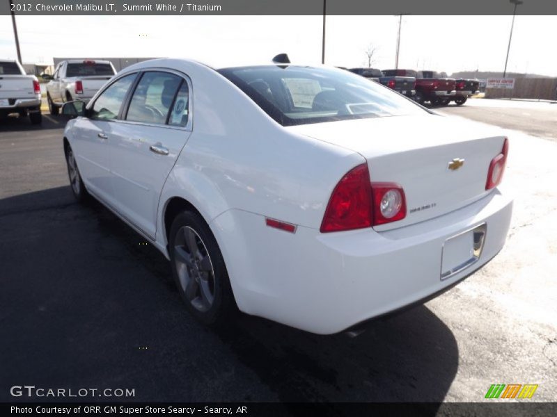 Summit White / Titanium 2012 Chevrolet Malibu LT