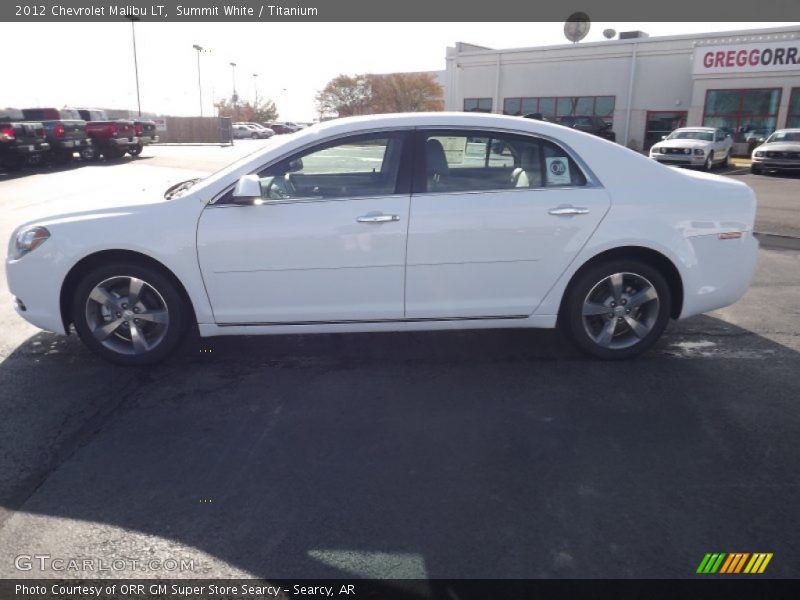 Summit White / Titanium 2012 Chevrolet Malibu LT