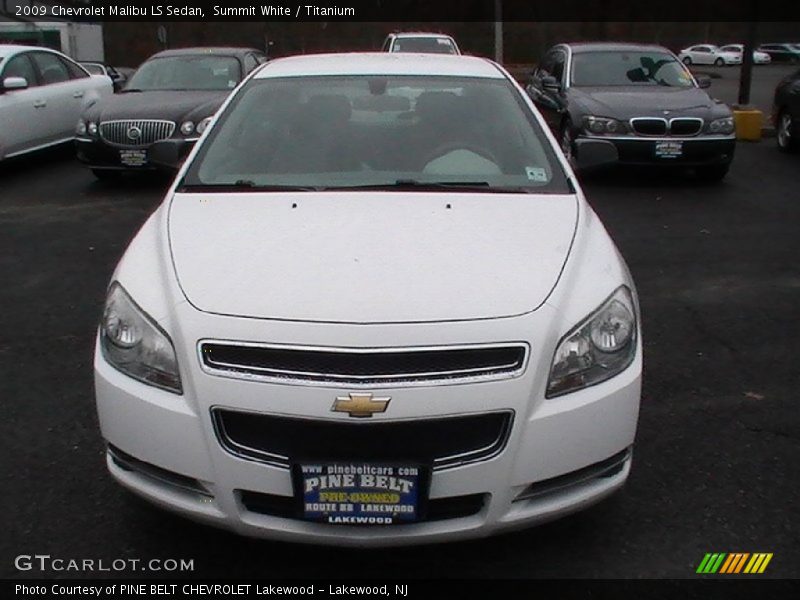 Summit White / Titanium 2009 Chevrolet Malibu LS Sedan