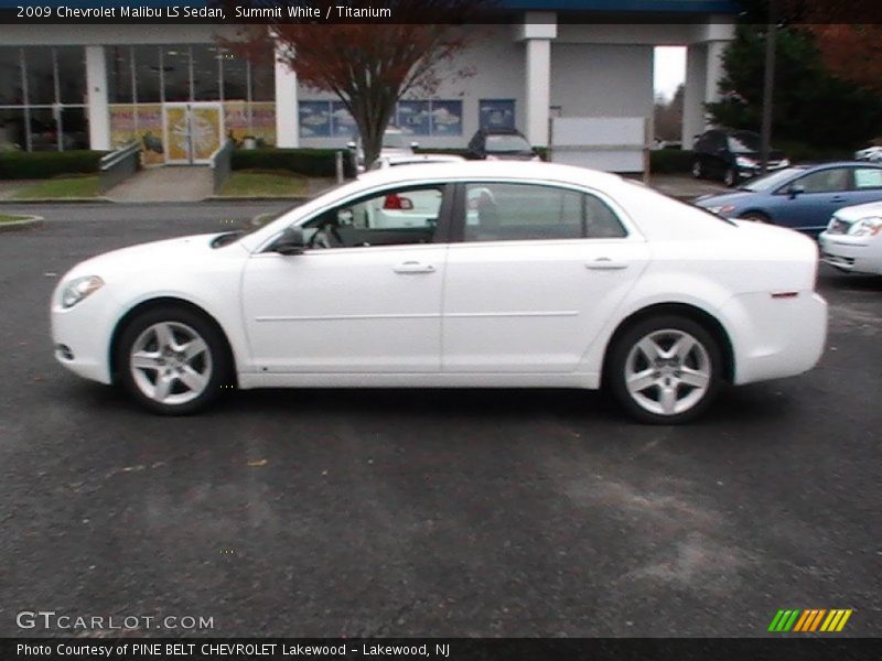 Summit White / Titanium 2009 Chevrolet Malibu LS Sedan