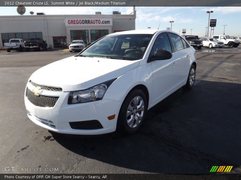 Summit White / Jet Black/Medium Titanium 2012 Chevrolet Cruze LS