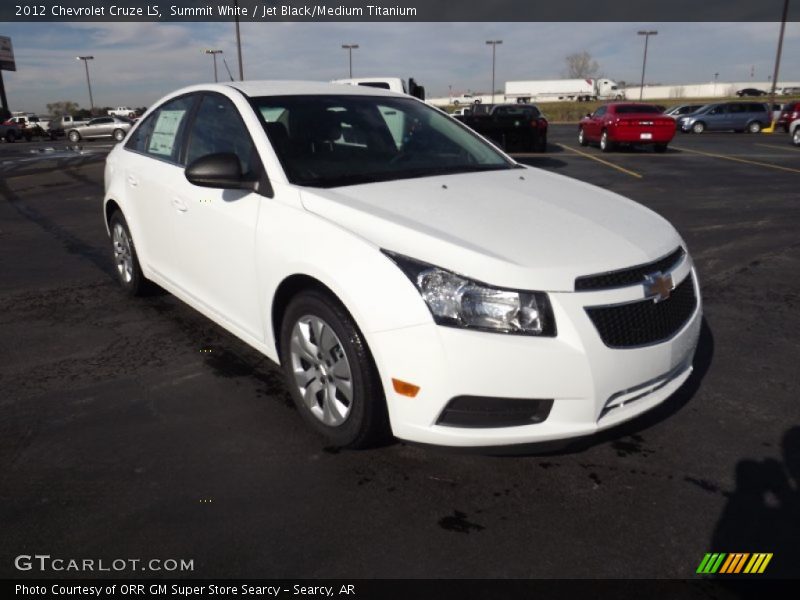 Summit White / Jet Black/Medium Titanium 2012 Chevrolet Cruze LS