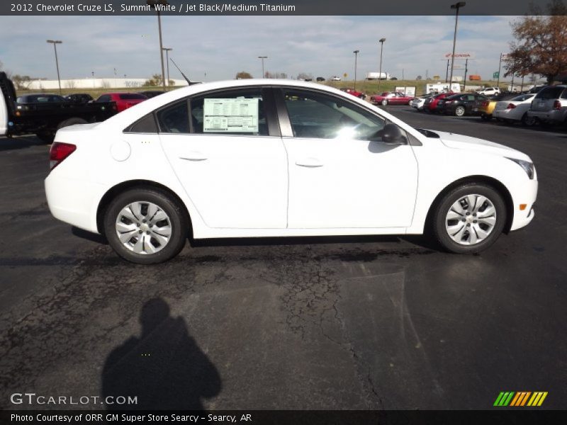 Summit White / Jet Black/Medium Titanium 2012 Chevrolet Cruze LS