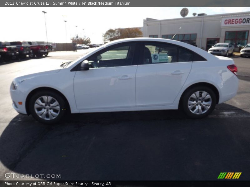 Summit White / Jet Black/Medium Titanium 2012 Chevrolet Cruze LS