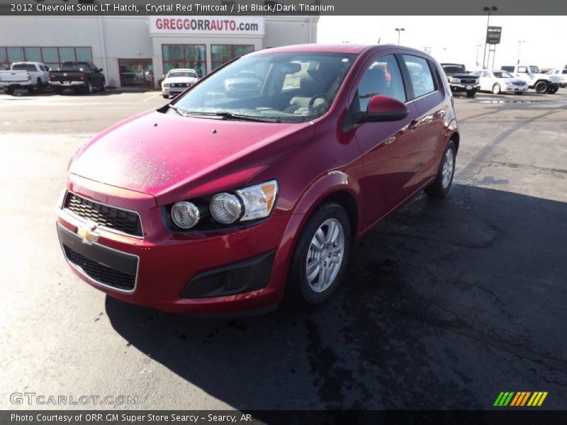 Crystal Red Tintcoat / Jet Black/Dark Titanium 2012 Chevrolet Sonic LT Hatch
