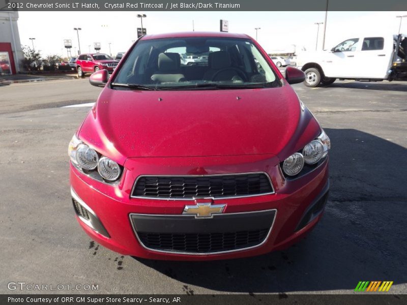 Crystal Red Tintcoat / Jet Black/Dark Titanium 2012 Chevrolet Sonic LT Hatch