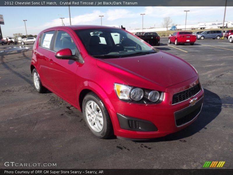 Crystal Red Tintcoat / Jet Black/Dark Titanium 2012 Chevrolet Sonic LT Hatch