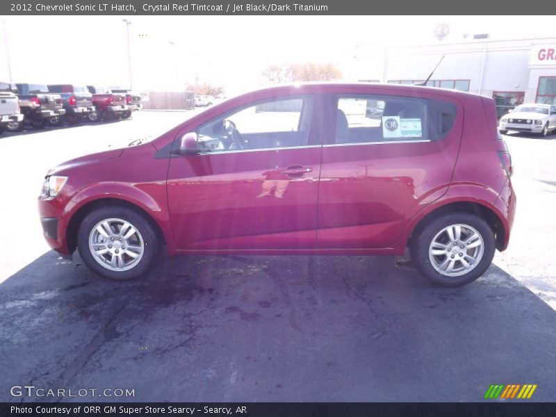 Crystal Red Tintcoat / Jet Black/Dark Titanium 2012 Chevrolet Sonic LT Hatch