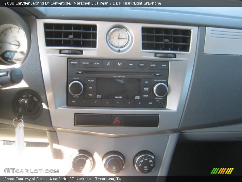 Marathon Blue Pearl / Dark Khaki/Light Graystone 2008 Chrysler Sebring LX Convertible