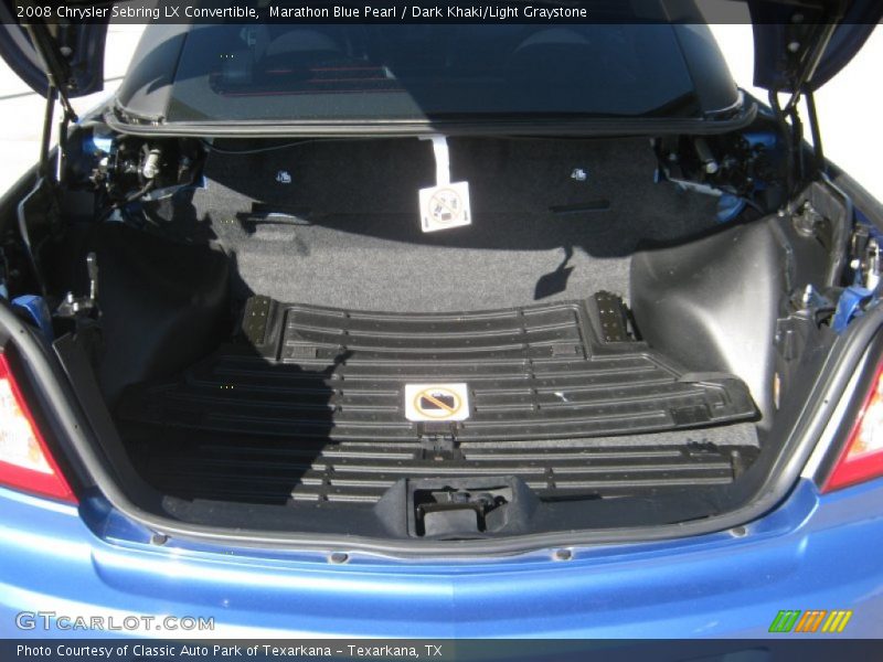Marathon Blue Pearl / Dark Khaki/Light Graystone 2008 Chrysler Sebring LX Convertible