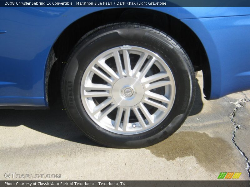 Marathon Blue Pearl / Dark Khaki/Light Graystone 2008 Chrysler Sebring LX Convertible