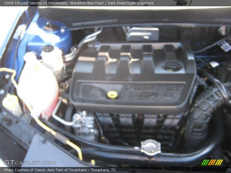 Marathon Blue Pearl / Dark Khaki/Light Graystone 2008 Chrysler Sebring LX Convertible