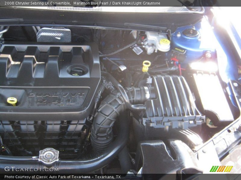 Marathon Blue Pearl / Dark Khaki/Light Graystone 2008 Chrysler Sebring LX Convertible