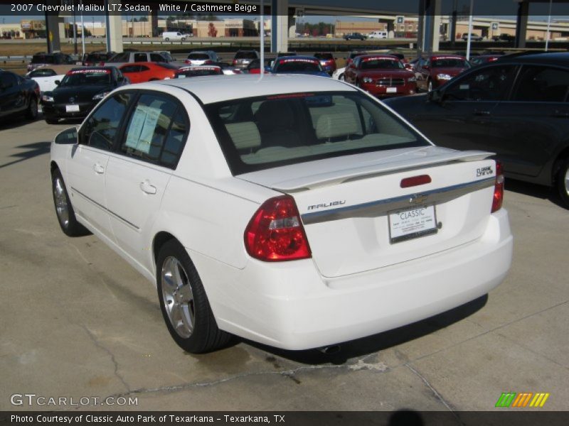 White / Cashmere Beige 2007 Chevrolet Malibu LTZ Sedan