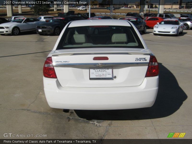 White / Cashmere Beige 2007 Chevrolet Malibu LTZ Sedan