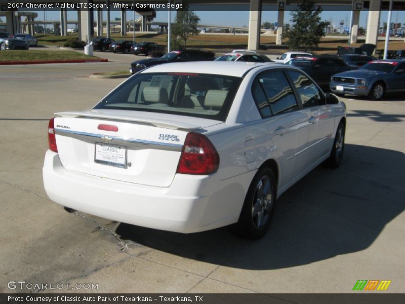 White / Cashmere Beige 2007 Chevrolet Malibu LTZ Sedan