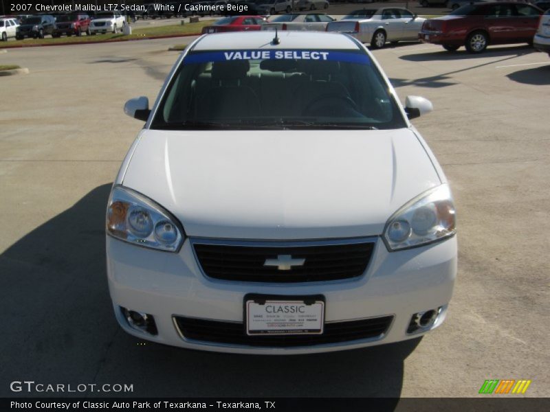 White / Cashmere Beige 2007 Chevrolet Malibu LTZ Sedan