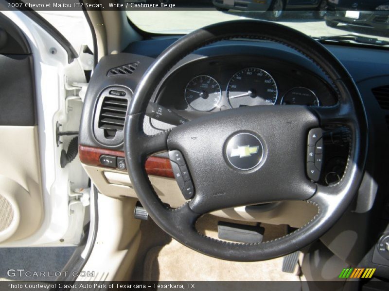 White / Cashmere Beige 2007 Chevrolet Malibu LTZ Sedan