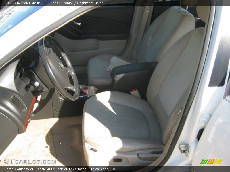 White / Cashmere Beige 2007 Chevrolet Malibu LTZ Sedan
