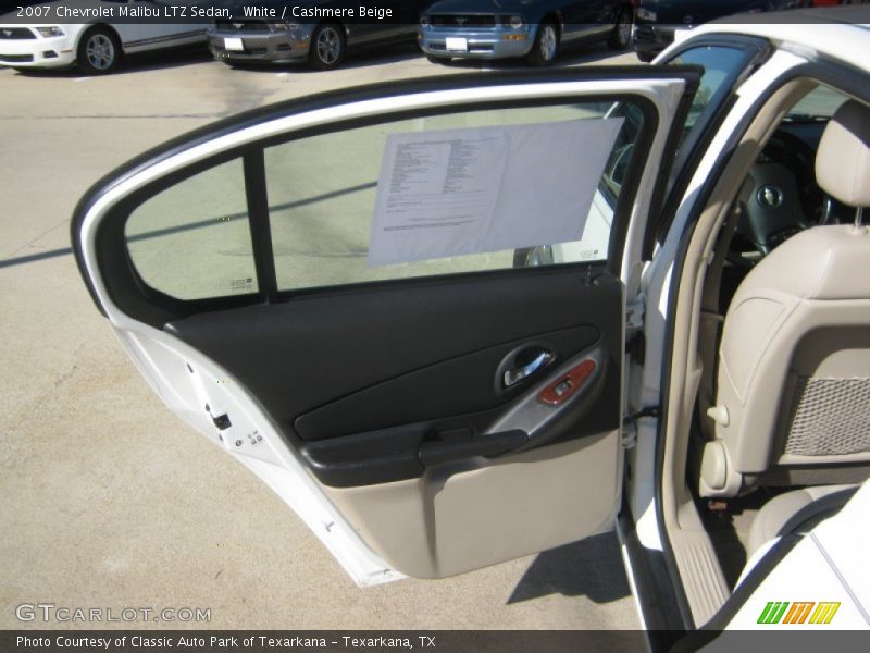 White / Cashmere Beige 2007 Chevrolet Malibu LTZ Sedan
